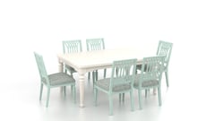 CANADEL CUSTOM FARMHOUSE DINING - CANVAS/SEAFOAM